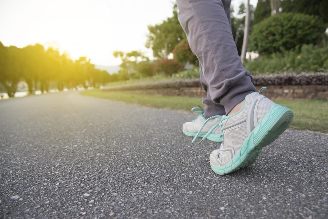 Walking can help with toe cramps