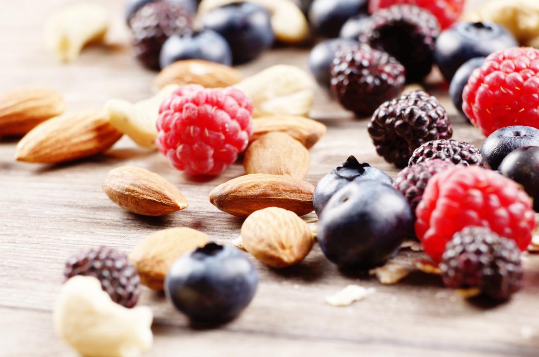 nutrient dense foods including nuts and berries