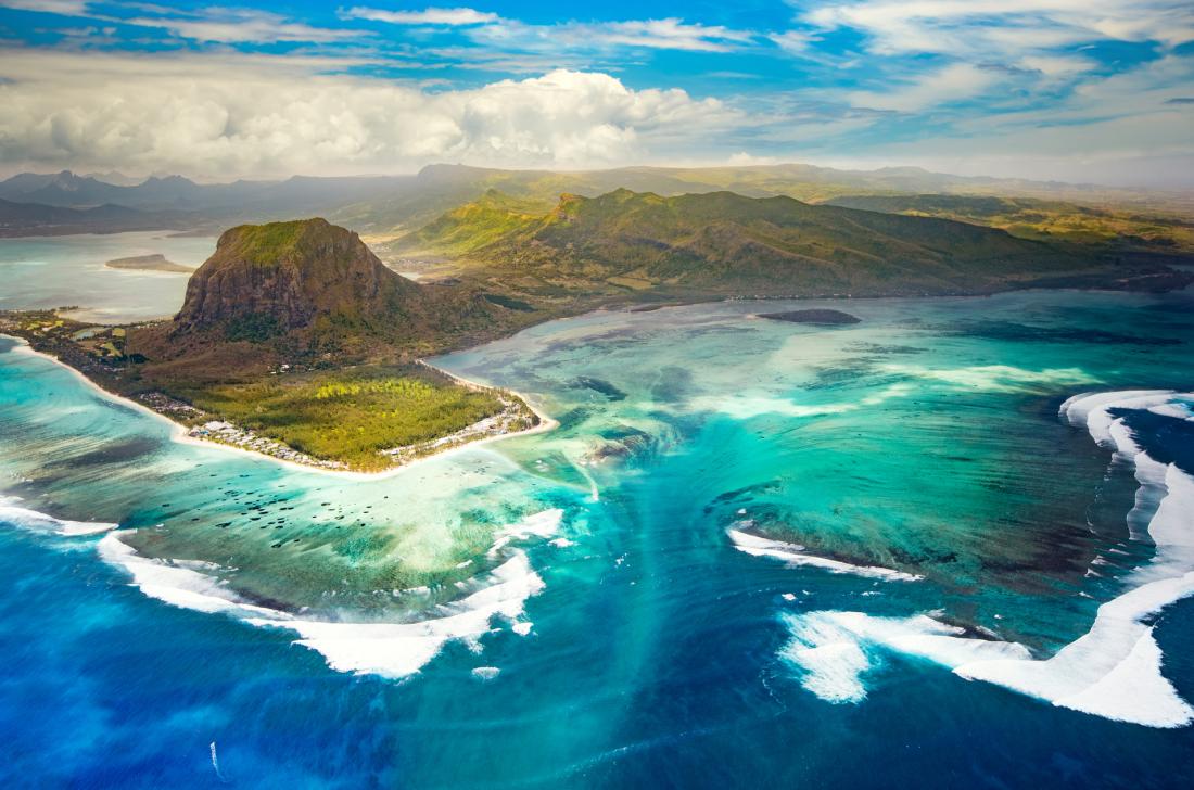 Mauritius from the air