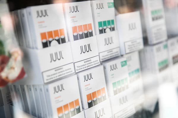 Juul products in a store in Manhattan.