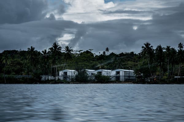 An offshore migrant detention center used by Australia on Los Negros Island, Manus Province, Papua New Guinea.