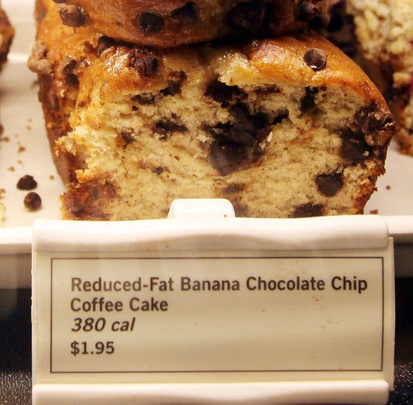Calorie information in a New York City Starbucks, 2010. Overturning Obamacare would mean restaurants nationwide would no longer be required to post such data.