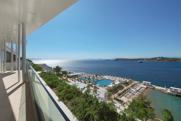 Four Seasons Astir Palace Hotel is perched on a peninsula directly on the Aegean Sea. 