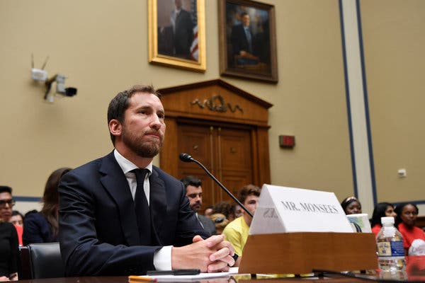 James Monsees, a Juul co-founder and chief product officer, testifying before a House subcommittee last month.