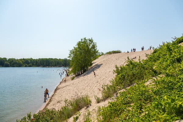Sandbanks Provincial Park is a natural wonder, with wide stretches of sand, and five-story-high dunes. 