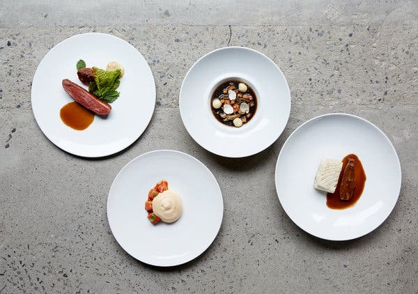The $124 tasting menus typically offer four savory courses and a dessert.