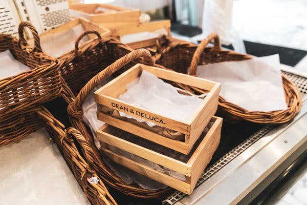 Empty baskets at the SoHo store, the chain’s first and the only one in New York to remain open.