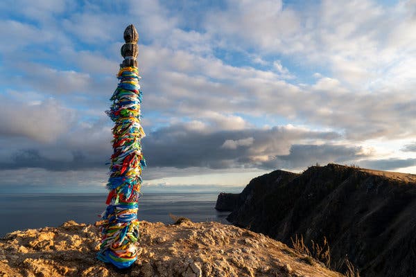 Lake Baikal and Olkhon Island are sacred places to the indigenous Buryat people, and the totems of their shamanistic Buddhist faith are found all over the island.