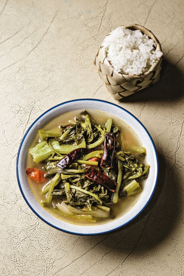 Jaw Phak Katt, a mustard-green soup, from “The Food of Northern Thailand.”