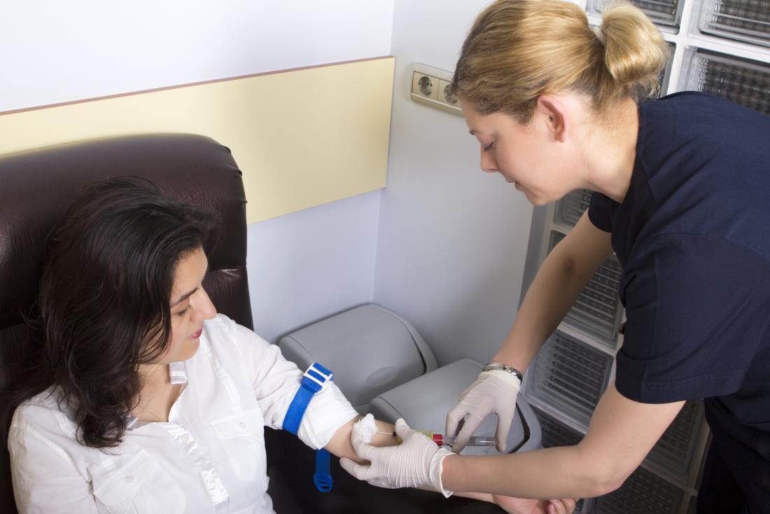 woman having a blood test