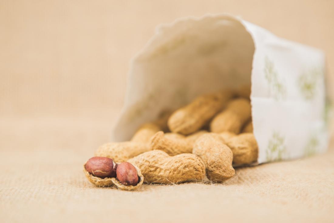 paper bag with peanuts