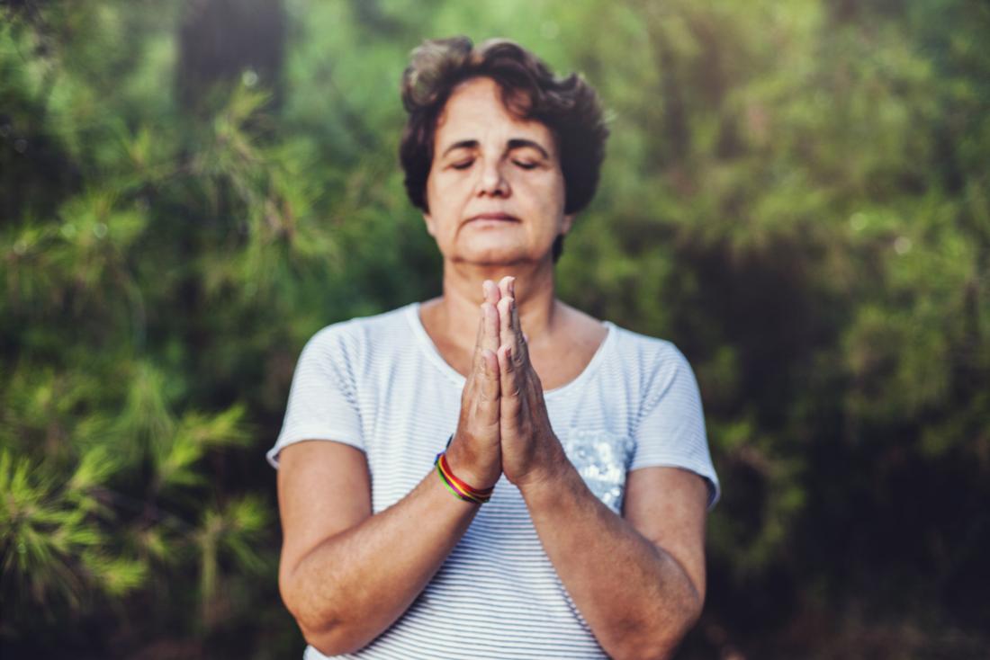 Woman meditating mindfulness