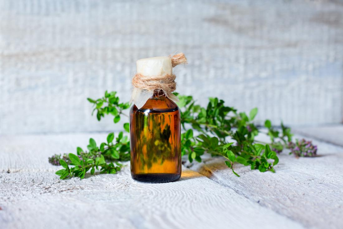 thyme essential oil which may help with shingles