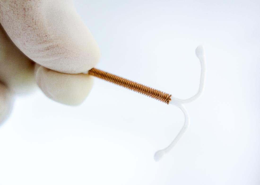 IUD being held by a doctor