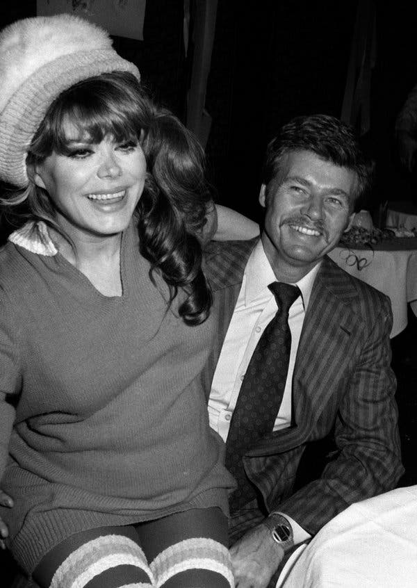 Charo and Kjell Rasten at Rip Taylor&rsquo;s 50th brithday party in 1981.