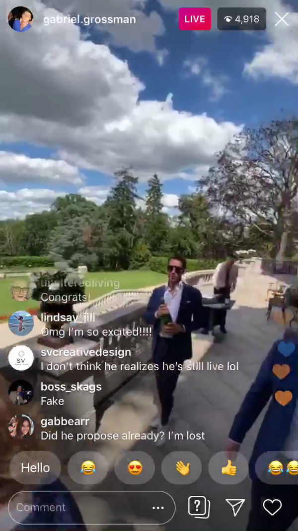 Nearly 5,000 people watched the couple’s impromptu wedding ceremony on Instagram as live comments, with mixed reviews, were posted.