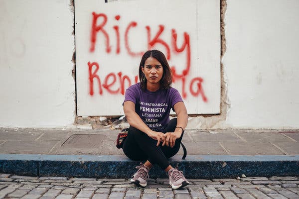 “Our mission was to create a movement, with an awareness of the paradigm shifts in the country,” said Zoan Davila, pictured in front of protest graffiti in San Juan. “It’s seeing the fruits of our labor over the last few years become a reality.”
