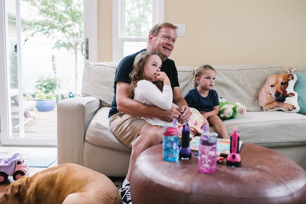 Mr. Borbely spends almost 30 hours a week with his granddaughters while their parents are at work.