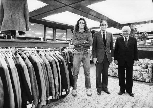 Barney Pressman, right, in 1979, founded Barneys, and future generations of his family, including his son Fred and grandson Gene, helped run it for decades.
