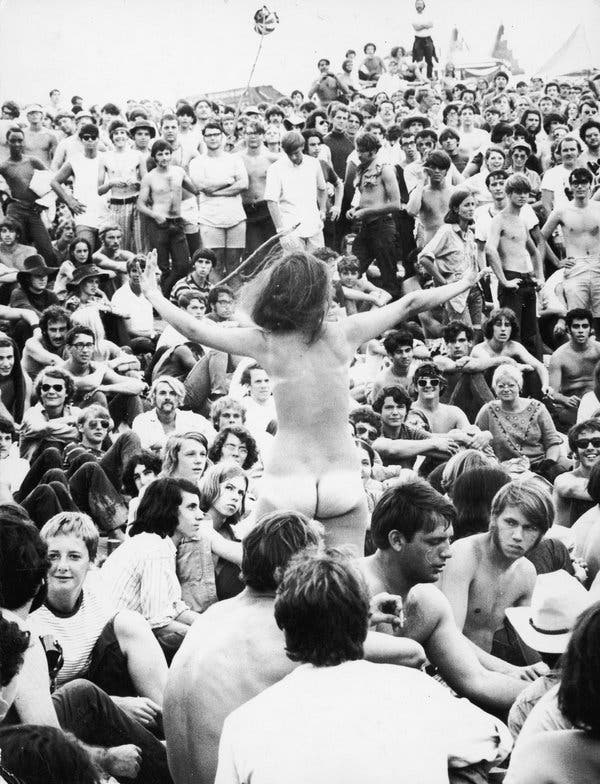 At the Woodstock Festival, in 1969.