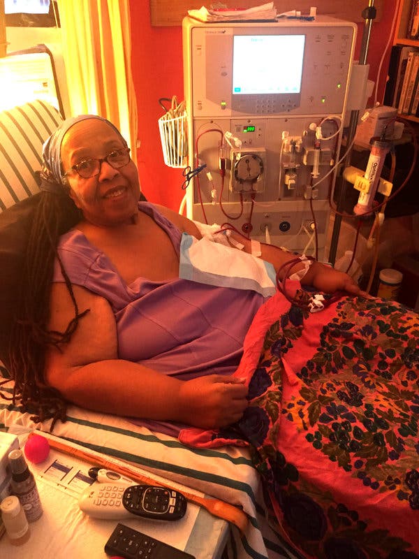 Doing dialysis in the evenings at home allowed Letisha Wadsworth of Brooklyn, N.Y., to continue working during the day.