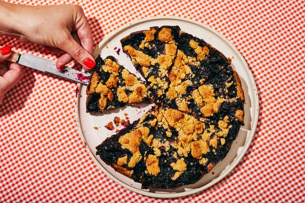 This blueberry shortbread is part tart, part crumble and very easy to pull off.