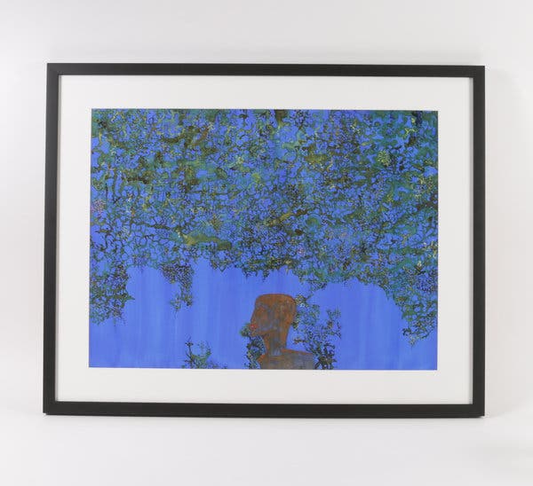 A painting by John Lurie, “The sky is falling. I am learning to live with it.”