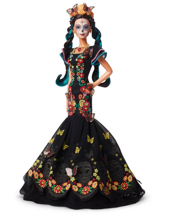 The designer of the new Día de Muertos Barbie said the doll’s dress was inspired by outfits he saw his mother wear.