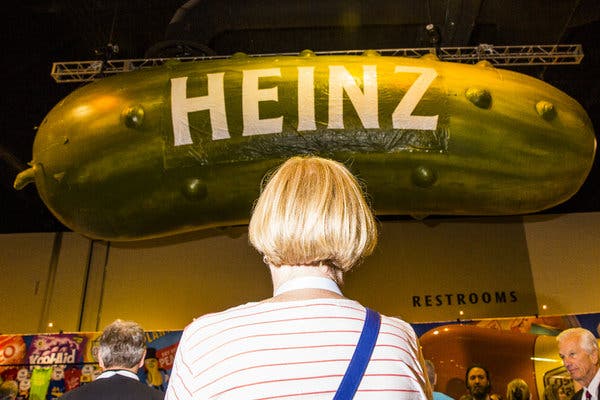 A Kraft Heinz booth for shareholders at Berkshire Hathaway’s annual meeting in Omaha last year.