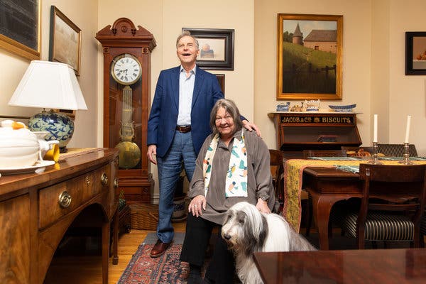 As they prepare to downsize, William and Mary-Claire Barton say that weeding out the antiques in their Upper West Side apartment has been a painful process.