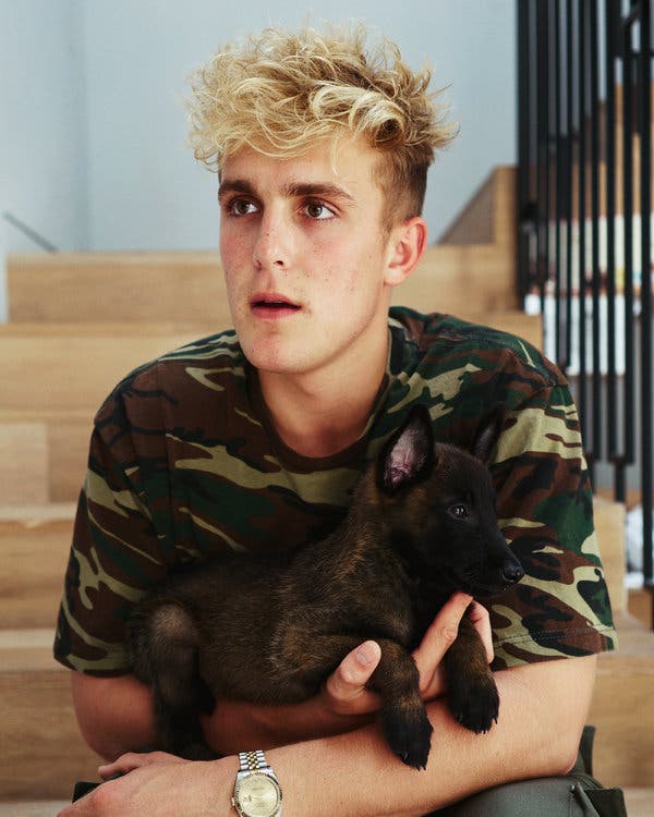 Jake Paul, seen here in 2017 with his friend Apollo, unverified himself. Other YouTubers have had verification taken from them.