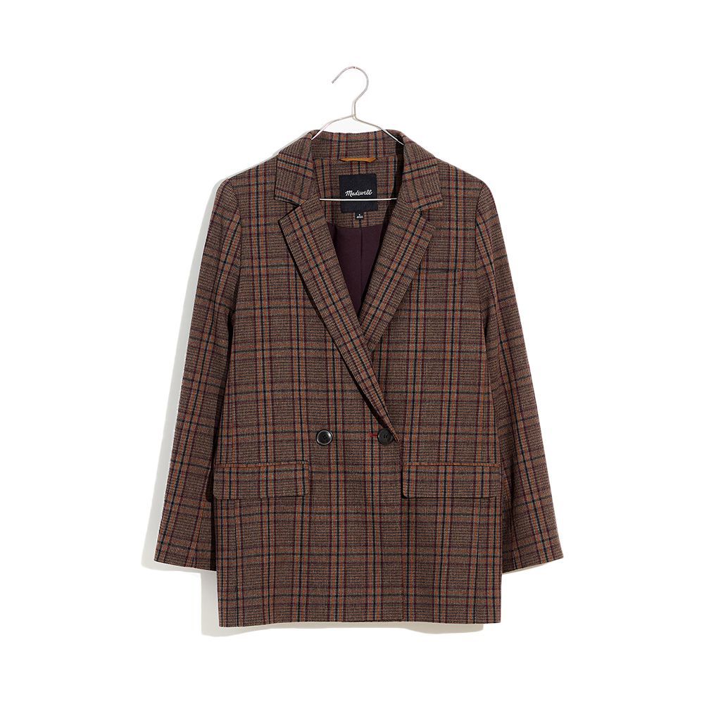 Caldwell Double-Breasted Blazer in Hedden Plaid