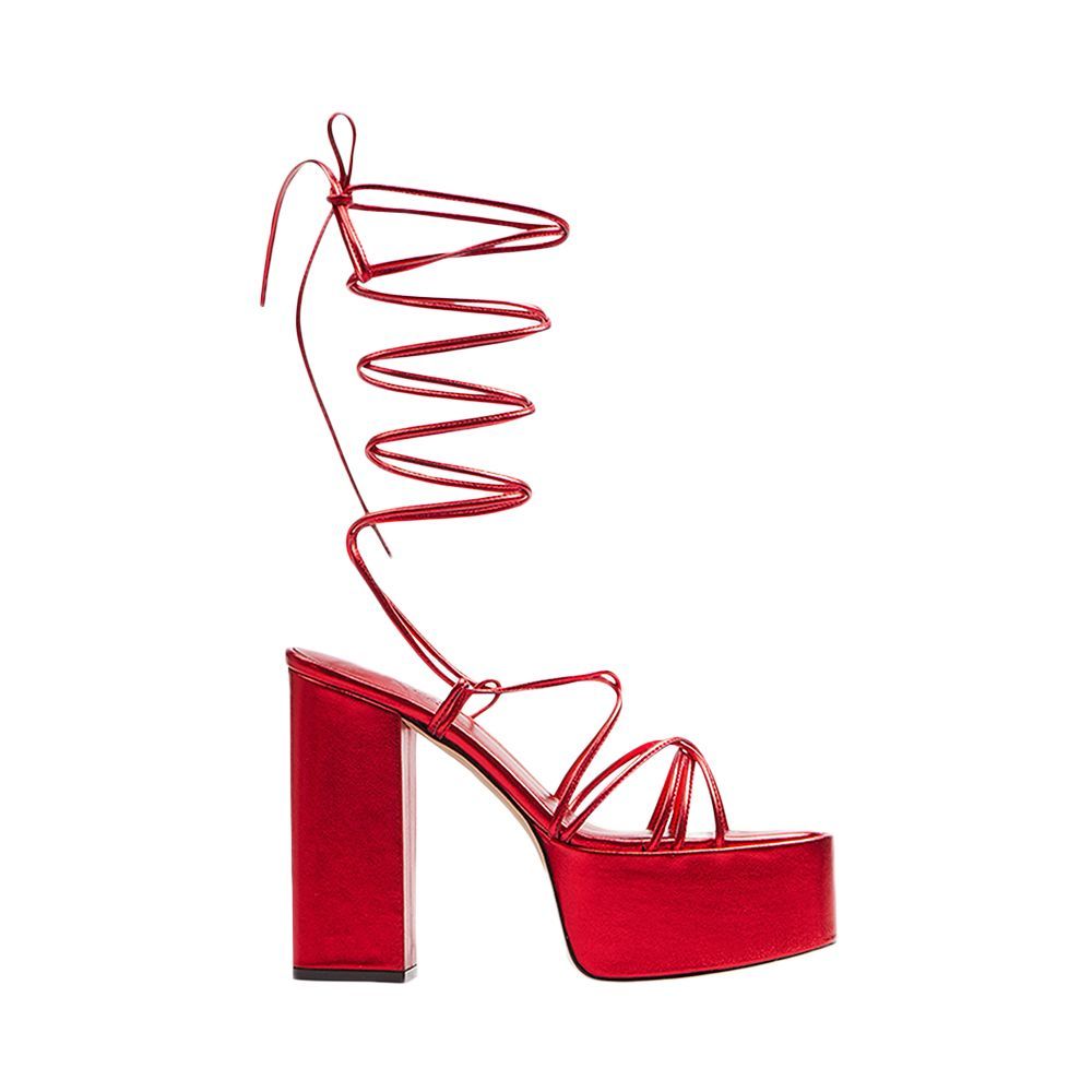Malena Strappy Suede Ankle-Tie Sandals