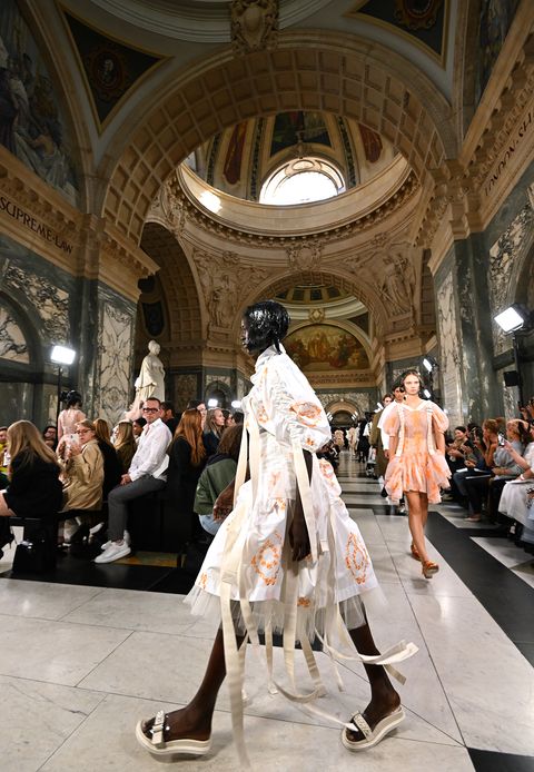 london, england september 18 models walk the runway during the simone rocha show during london fashion week september 2022 on september 18, 2022 in london, england photo by jeff spicerbfcgetty images