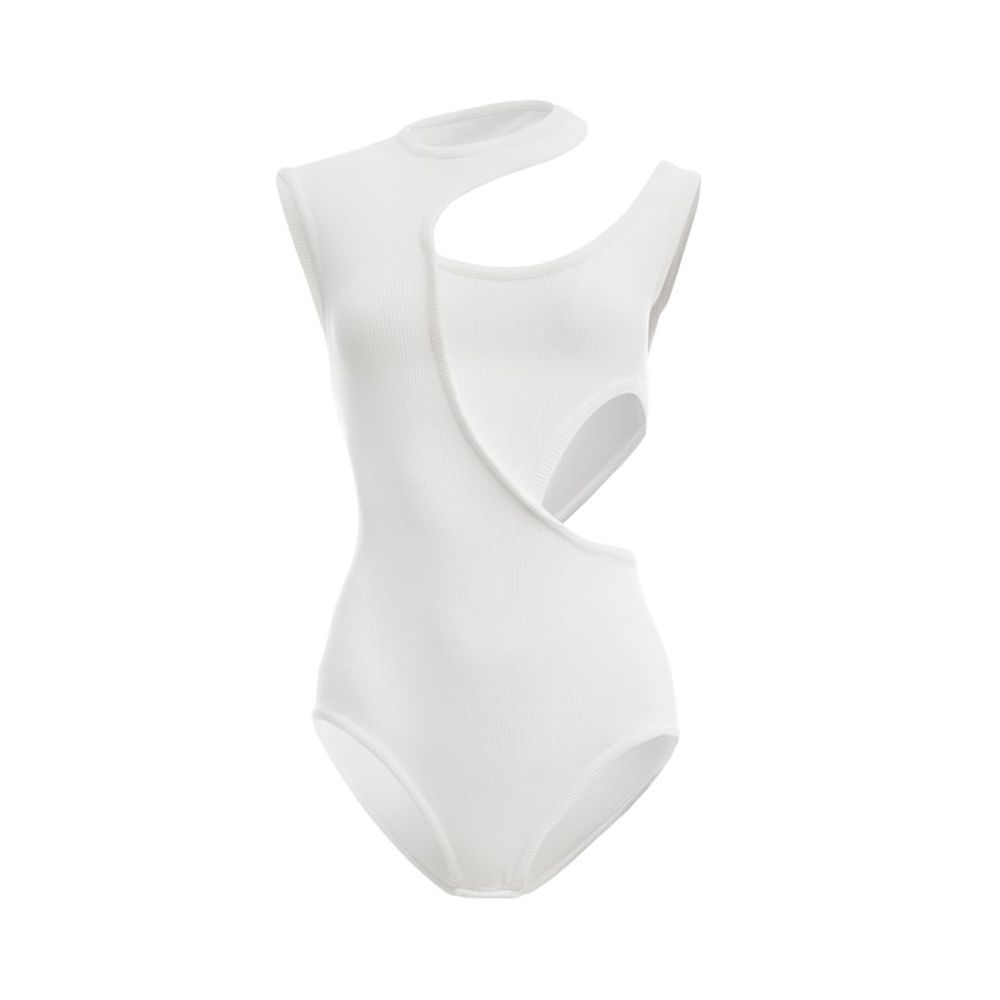 Ribbed Jersey Cut-Out Bodysuit