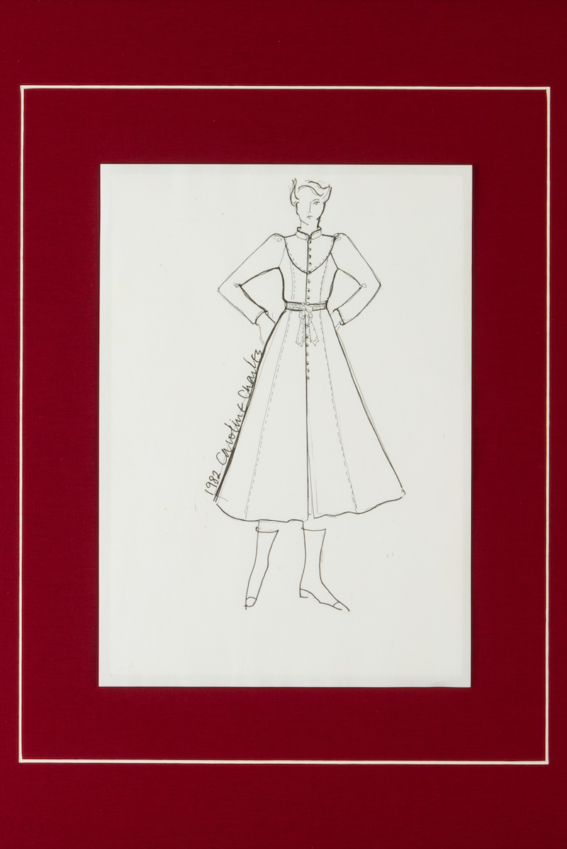 princess diana coat sketch now in the princess diana museum