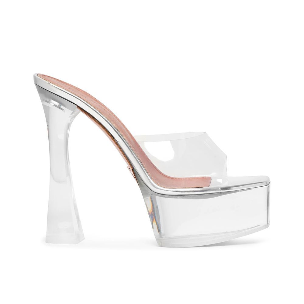 Dalida Transparent Platform Slide Sandals