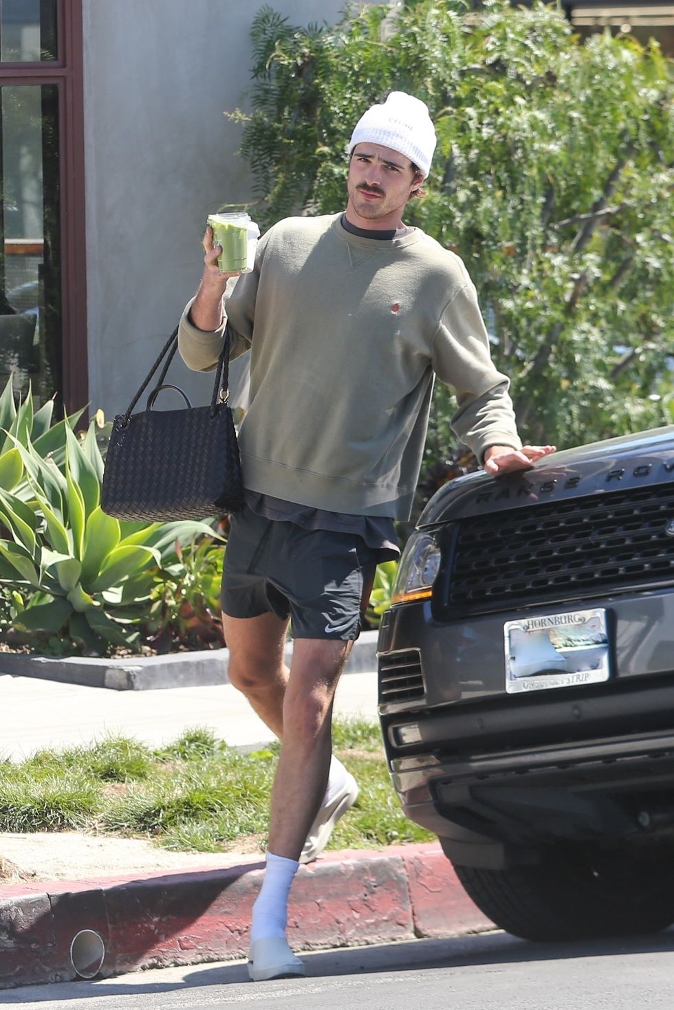 west hollywood, ca exclusive 'euphoria' star jacob elordi stops by verve coffee for a couple of drinks while out running errands with his dogpictured jacob elordibackgrid usa 28 march 2023 usa 1 310 798 9111 usasalesbackgridcomuk 44 208 344 2007 uksalesbackgridcomuk clients pictures containing childrenplease pixelate face prior to publication
