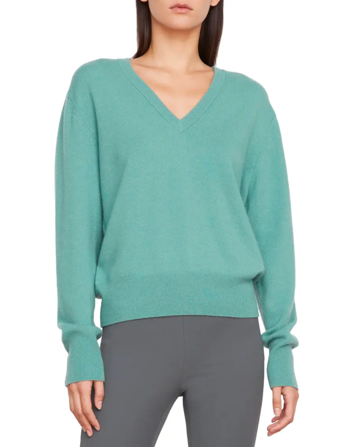 V-Neck Wool and Cashmere Blend Sweater