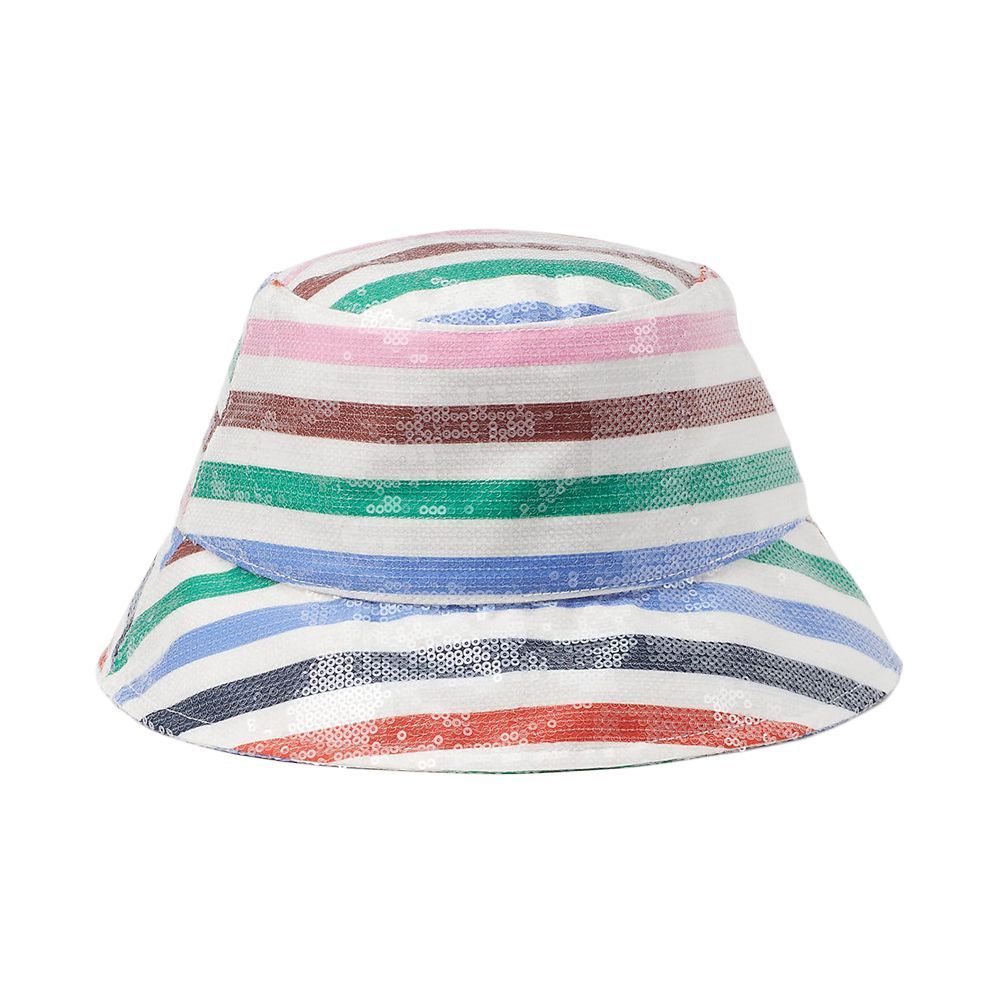 Adventure Stripe Sequin Bucket Hat