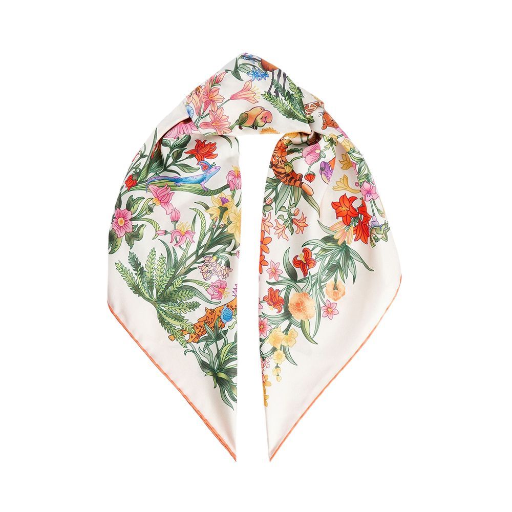 Floral-Print Silk-Twill Scarf