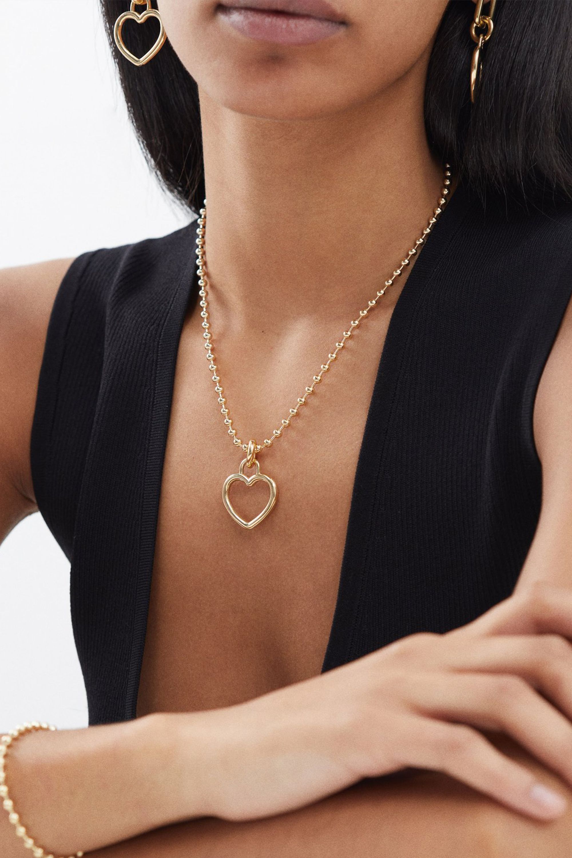 Teresa 14kt Gold-Plated Heart Necklace