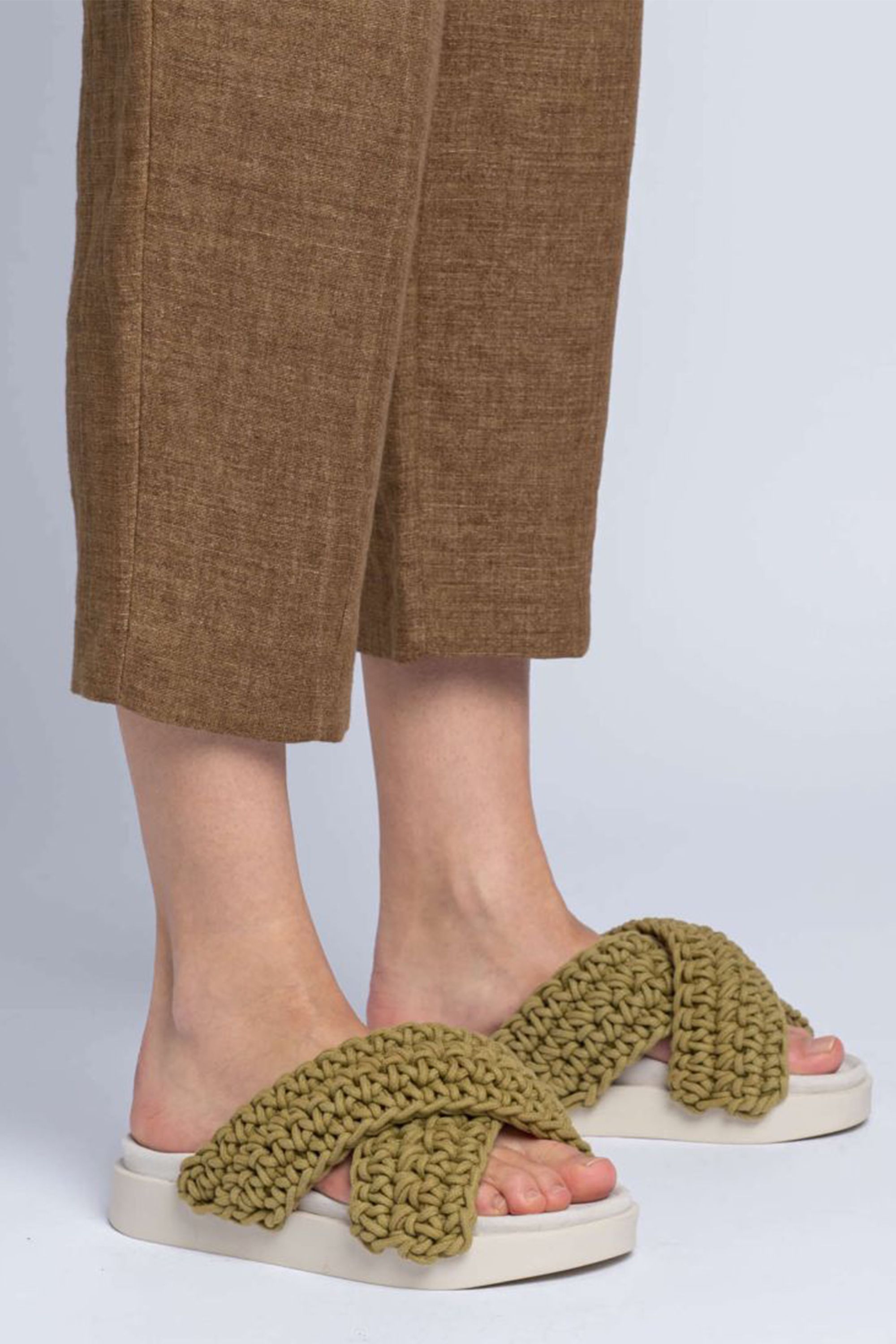 Criss-Cross Woven Sandals 