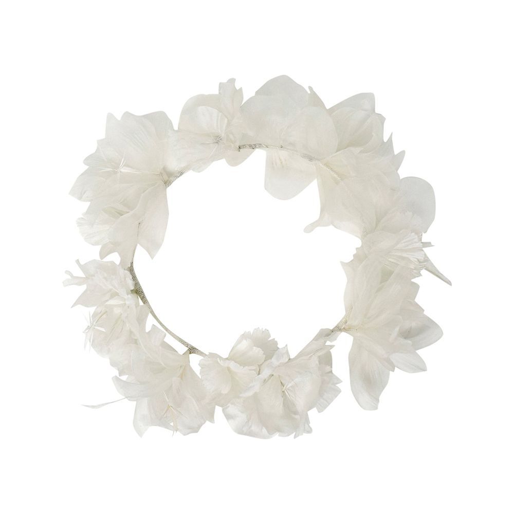 white flower crown