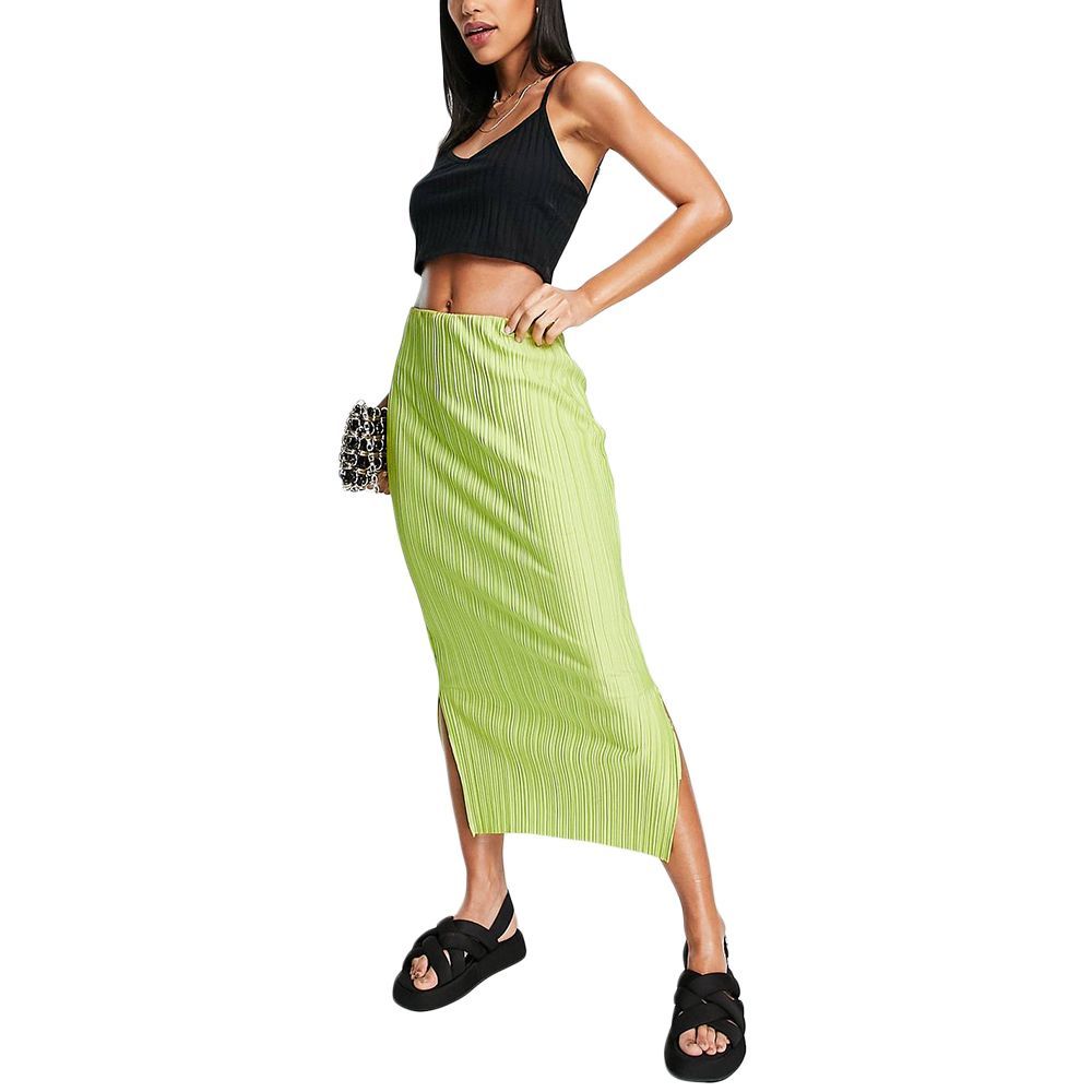 Plisse Skirt in Green