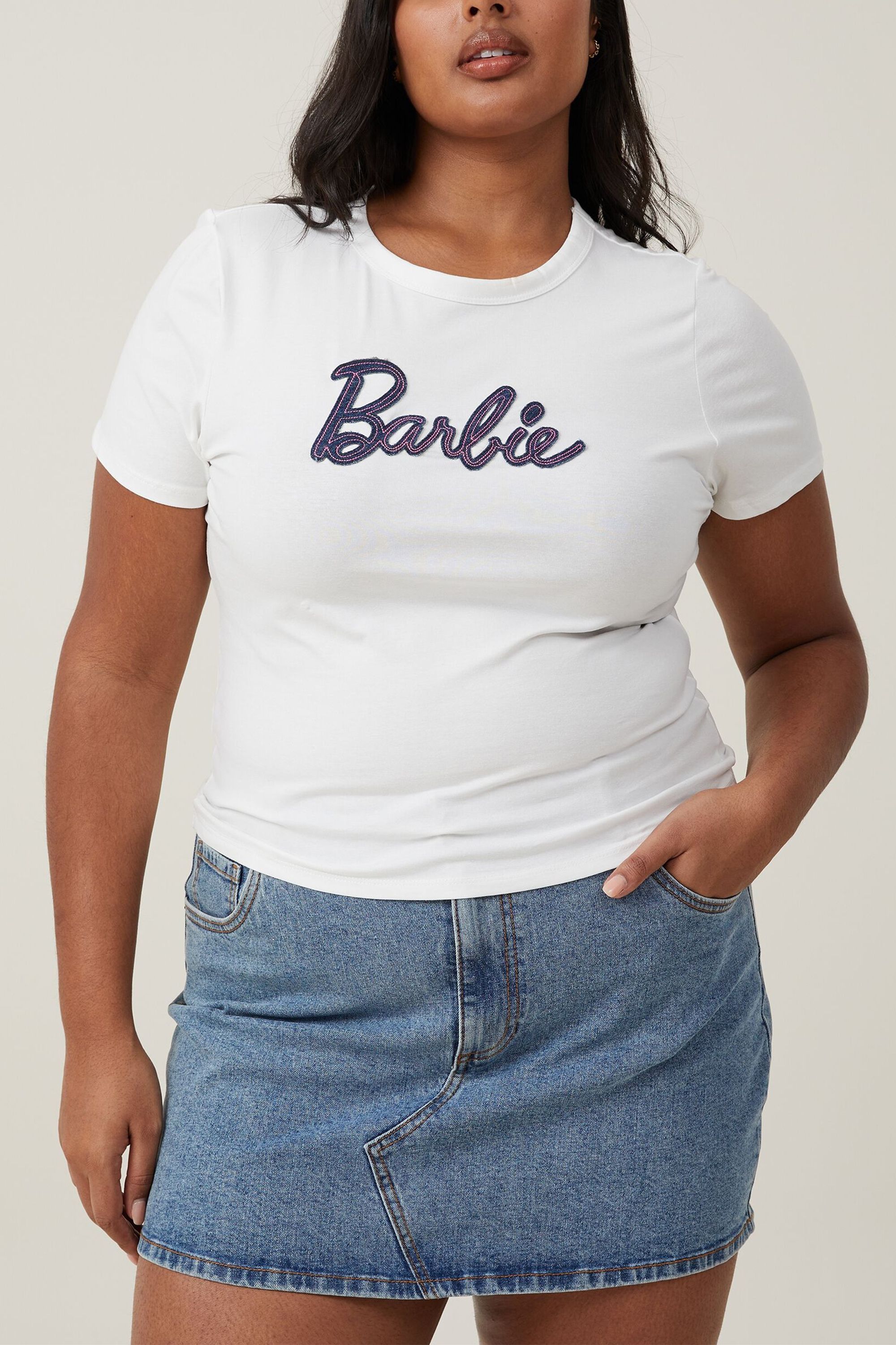 Cotton:On x Barbie Fitted Longline Tee