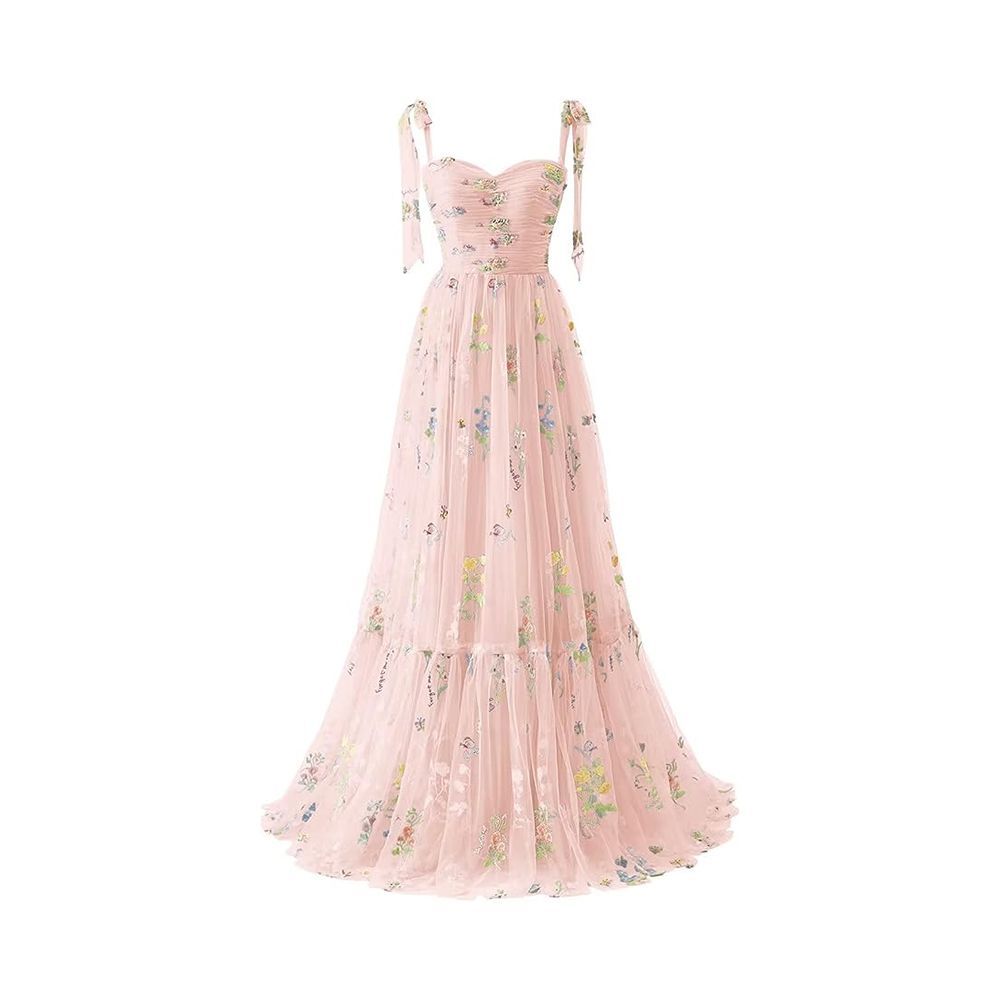 Flower Embroidery Tulle Dress