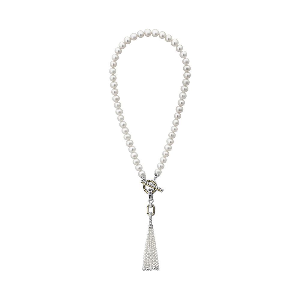 Luna Pearl Tassel Necklace
