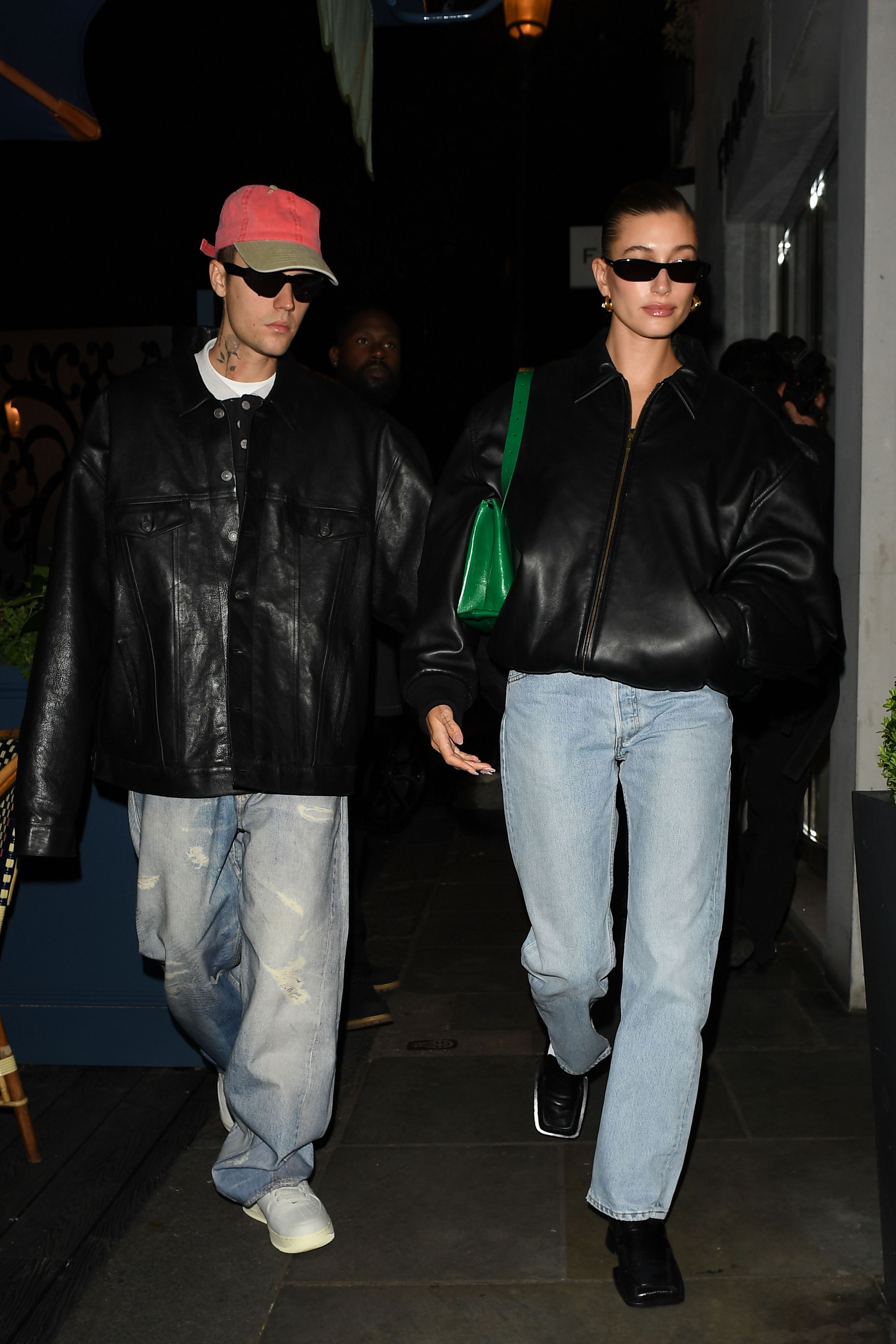 london, united kingdom may 16 hailey bieber and justin bieber is seen at daphnes restaurant on may 16, 2023 in london, united kingdom photo by megagc images