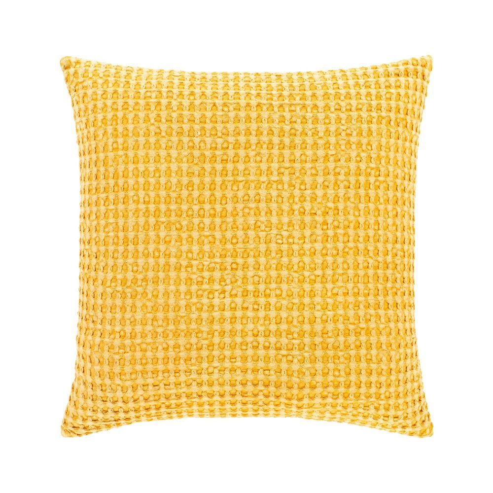 Whitley Faded Waffle Weave Cotton Throw Pillow